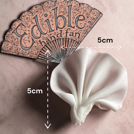 Edible hand fan decoration, Cake topper