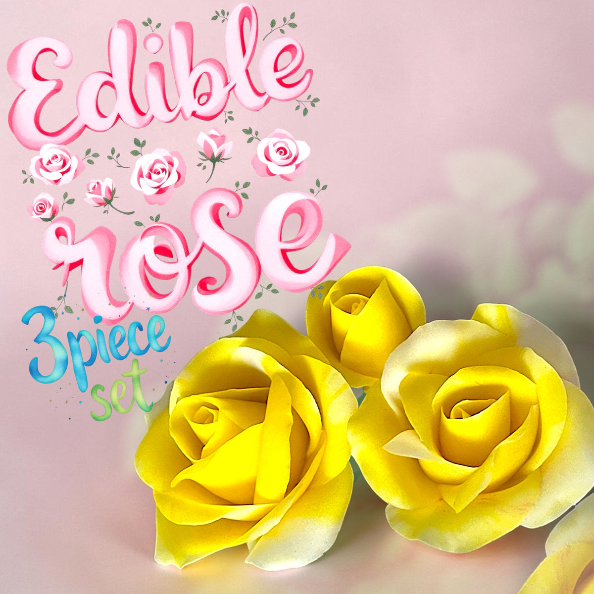 Edible rose 3 set