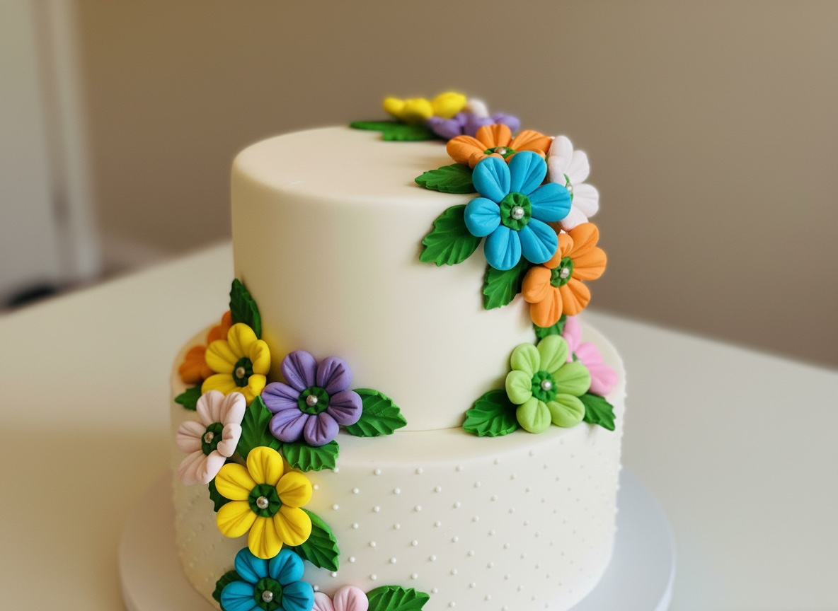 Edible flowers on leaf