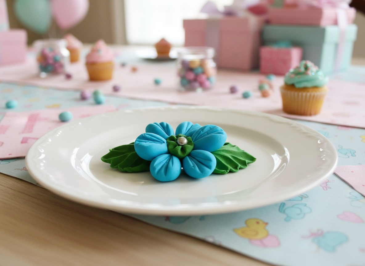 Edible flowers on leaf