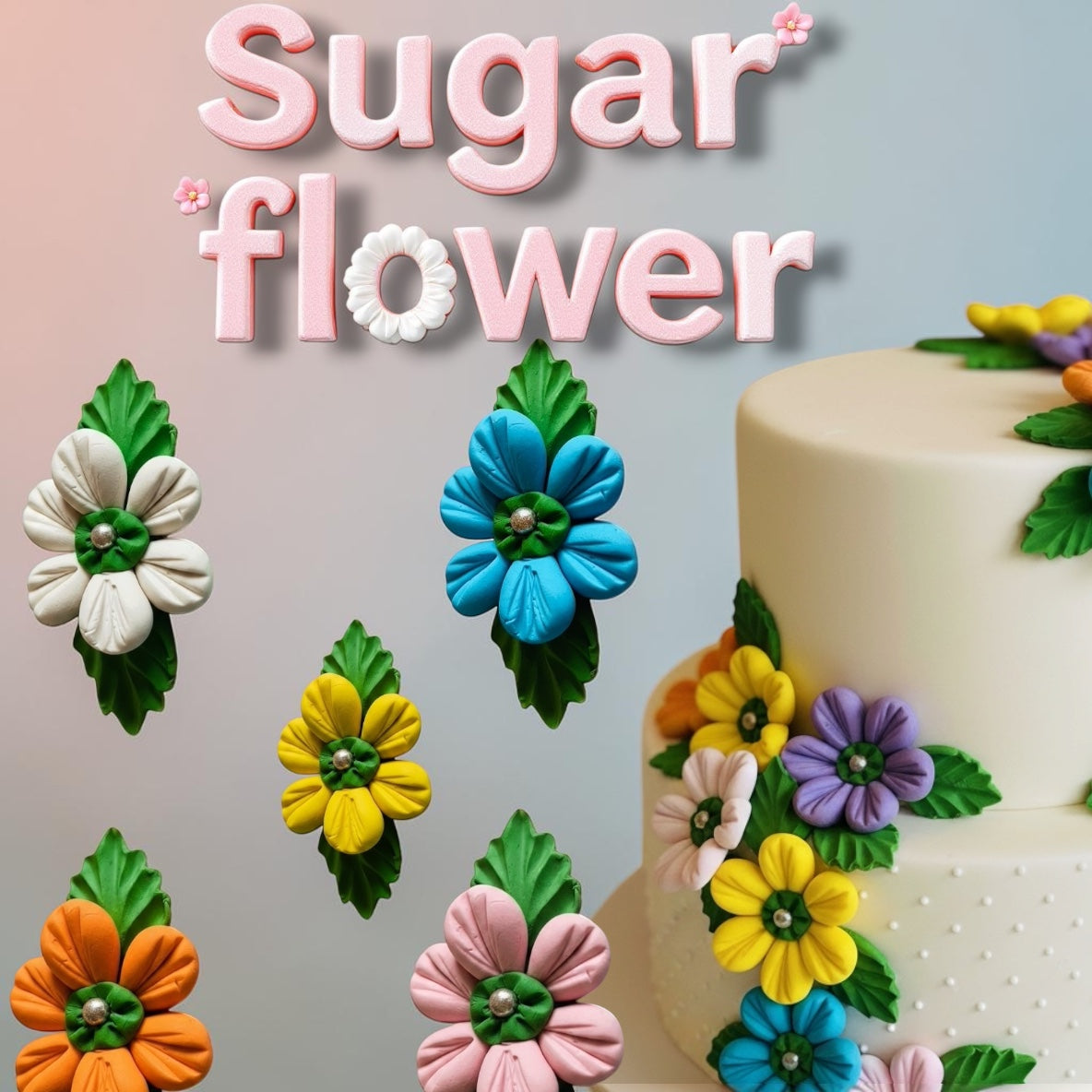 Edible flowers on leaf
