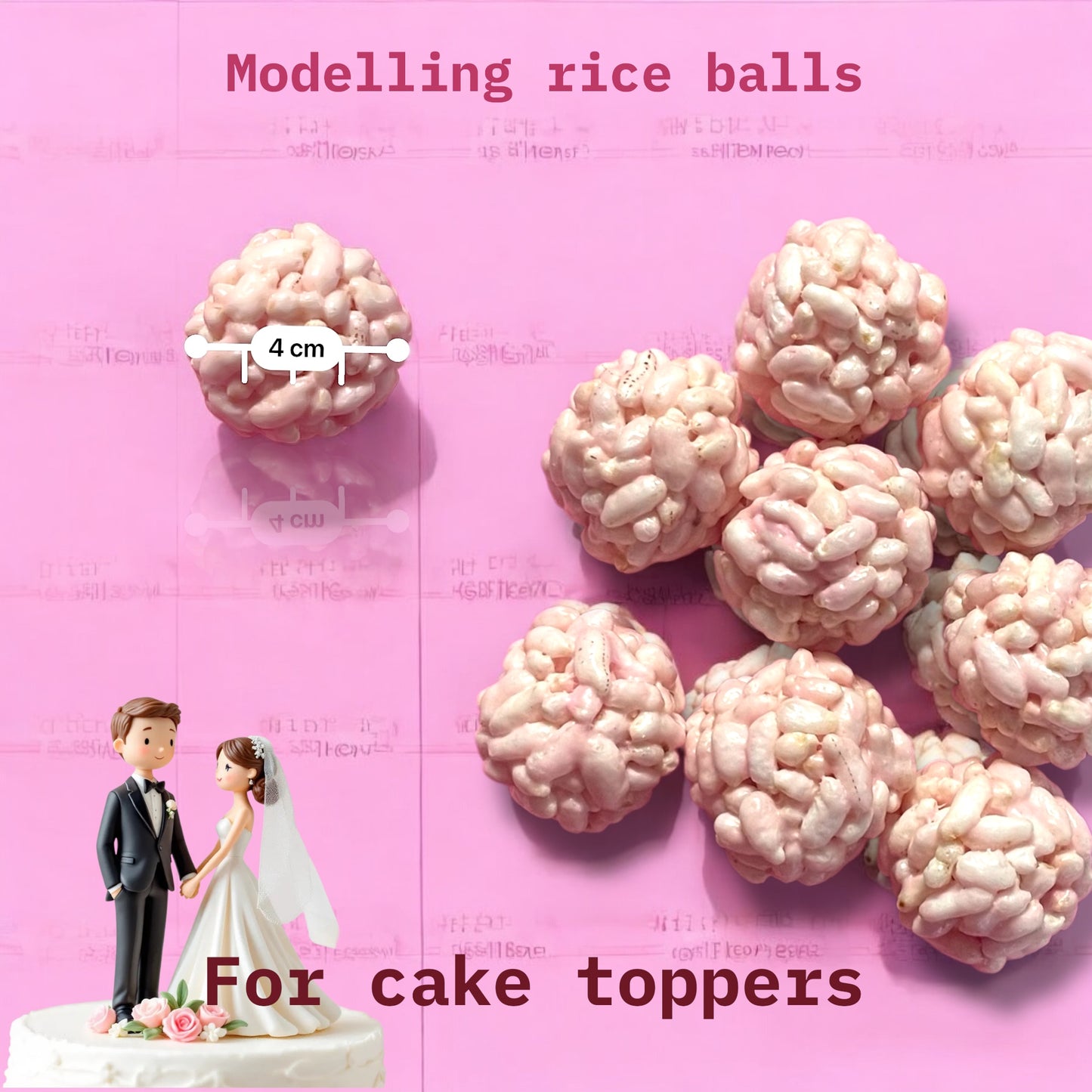 Puffed rice balls/cones Krispy rice