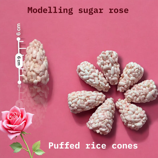 Puffed rice balls/cones Krispy rice