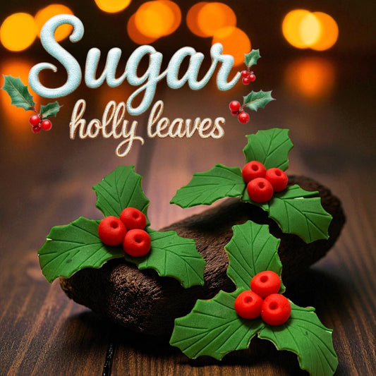 Holly Leaves with Red Berries
